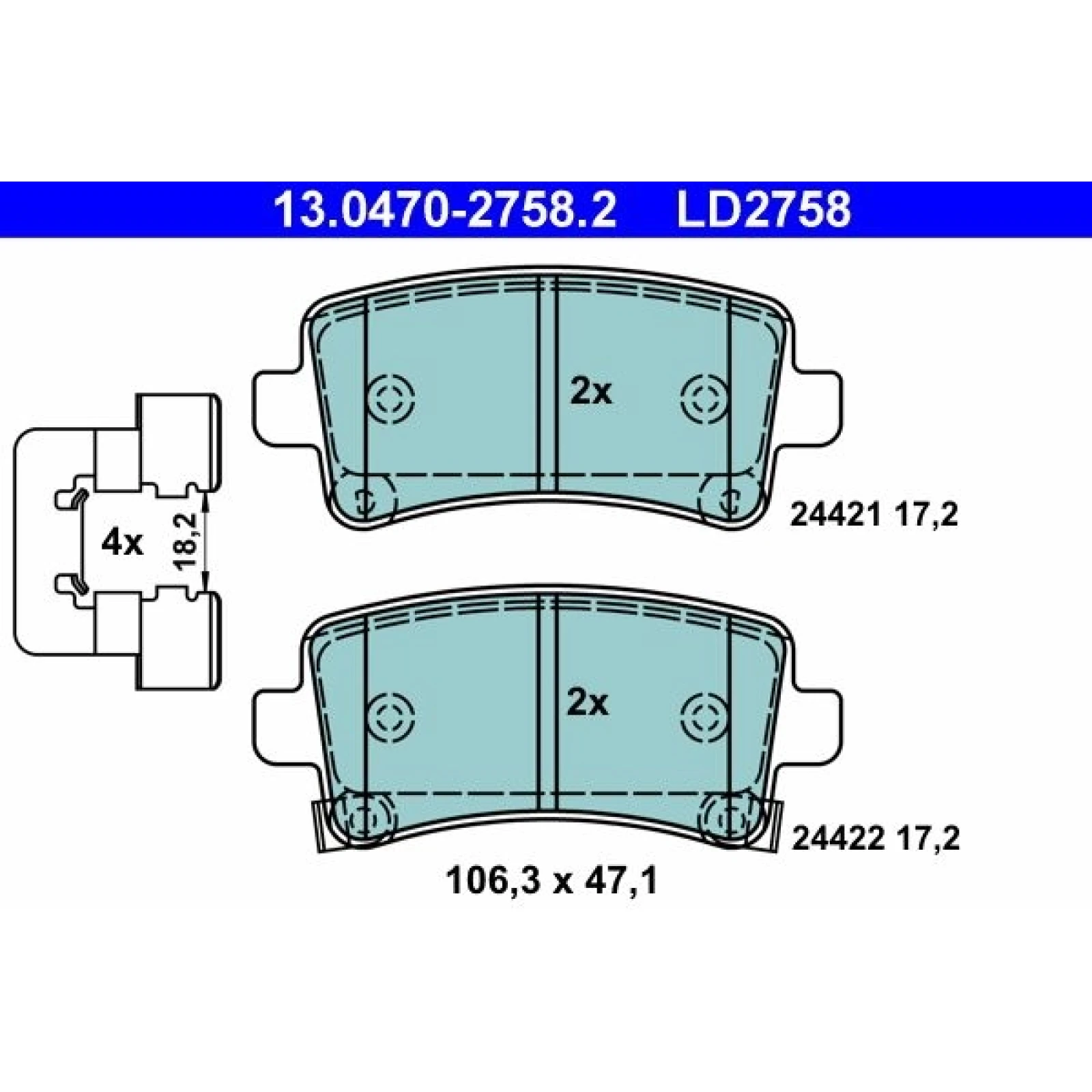 Bremsbelagsatz Opel T. Insignia 1.4-2.0 08- Keramik 13.0470-2758.2