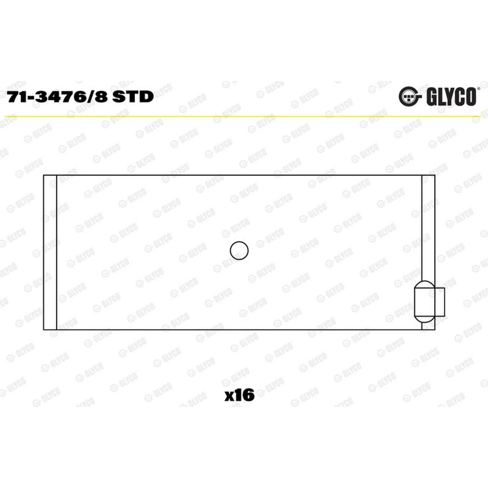 GLYCO Pleuellager 71-3476/8 STD
