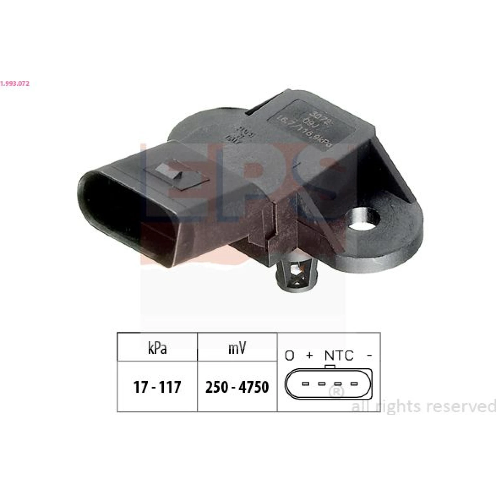Sensor, Saugrohrdruck 1.993.072