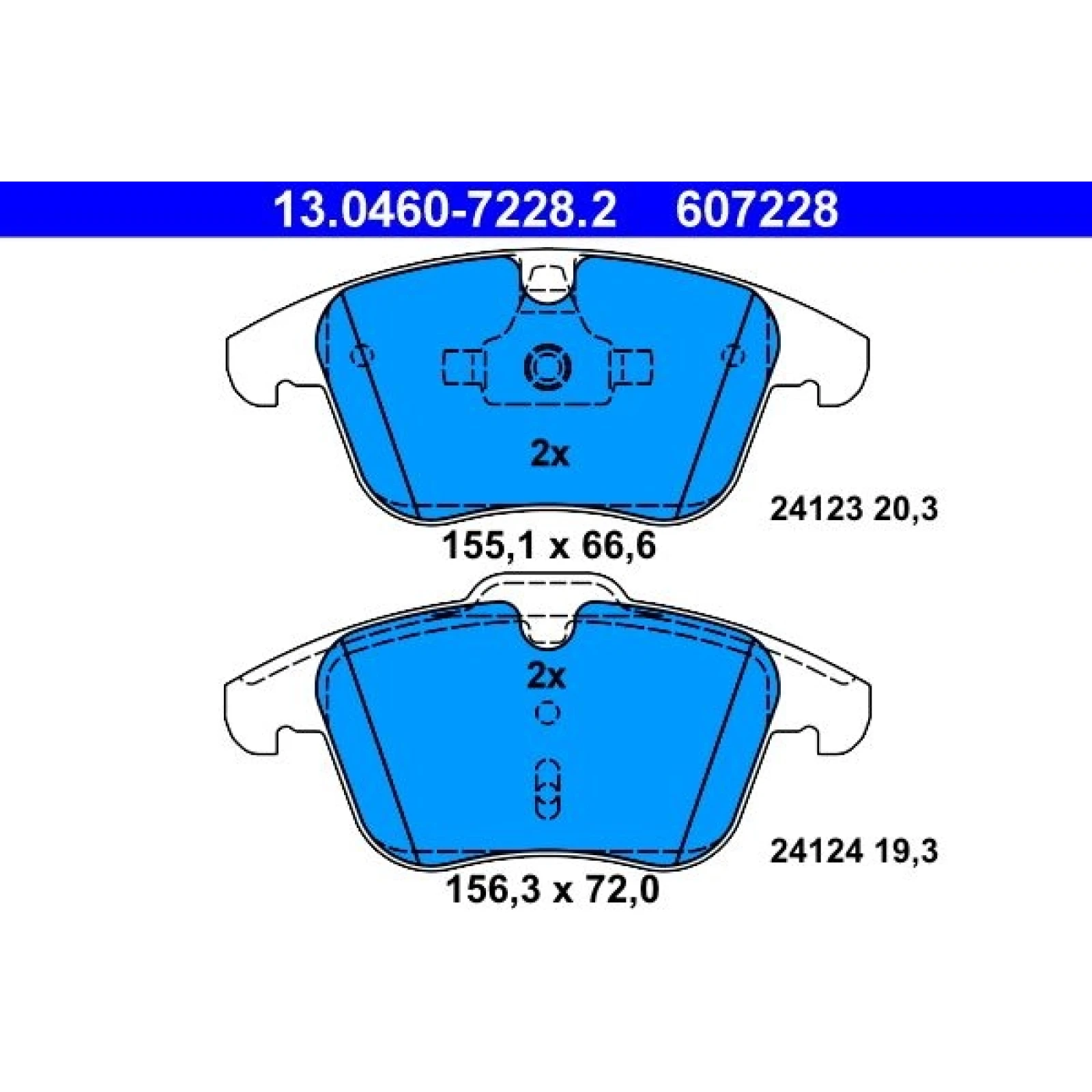 Bremsbelagsatz Ford P. Mondeo/Galaxy/V70/S80 06 13.0460-7228.2