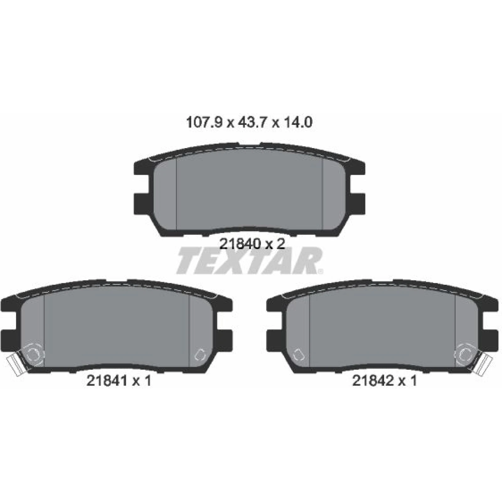 Textar Bremsbelagsatz 2184002