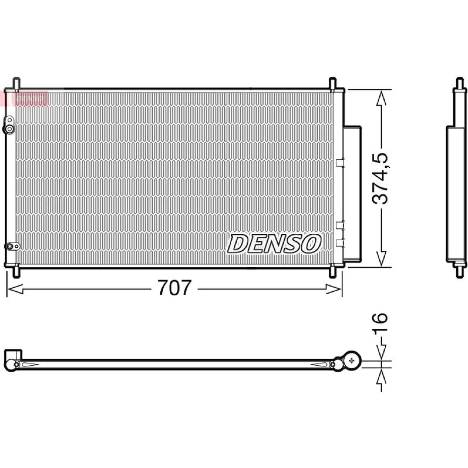 DENSO Kondensator, Klimaanlage DCN40025