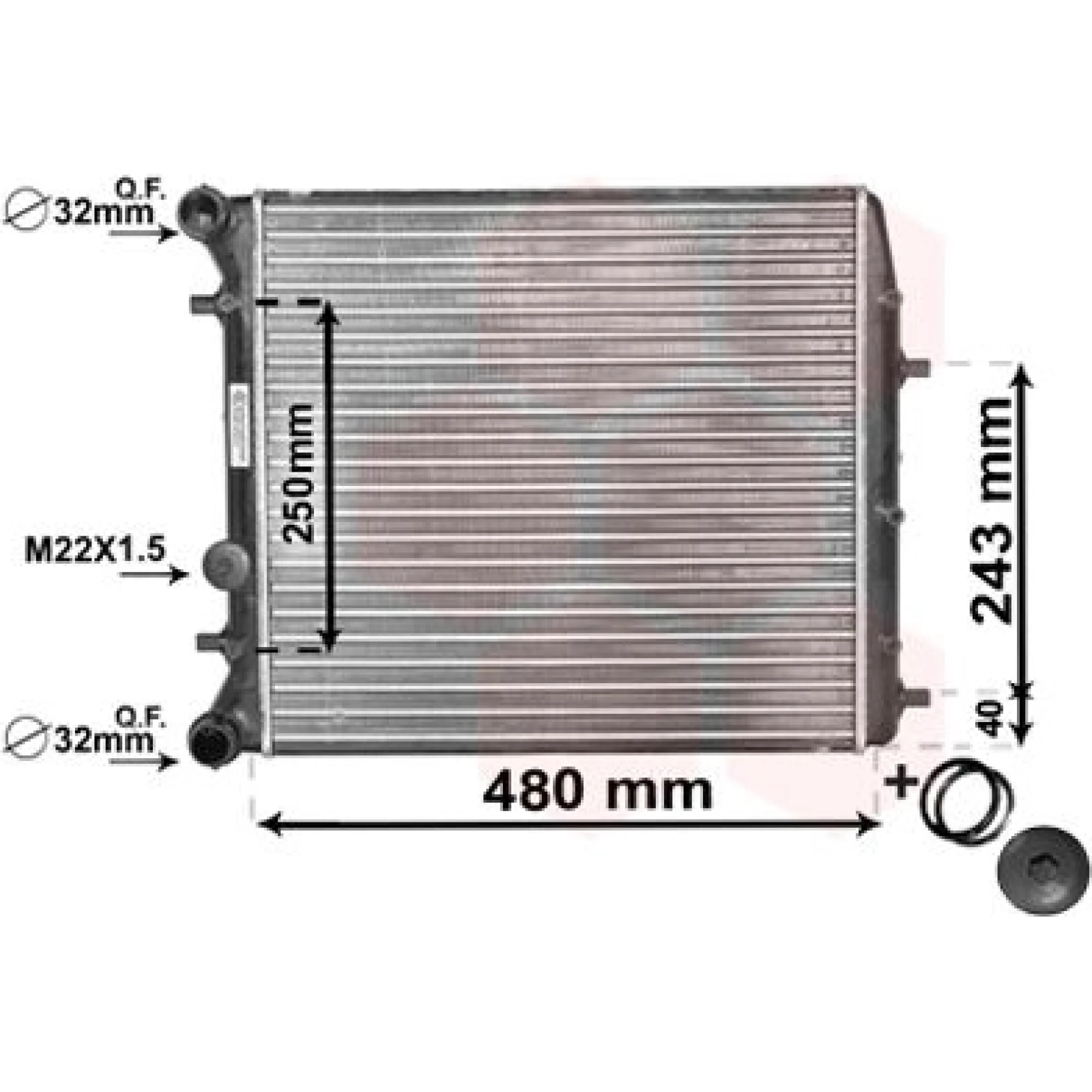 VAN WEZEL Kühler, Motorkühlung 76002005