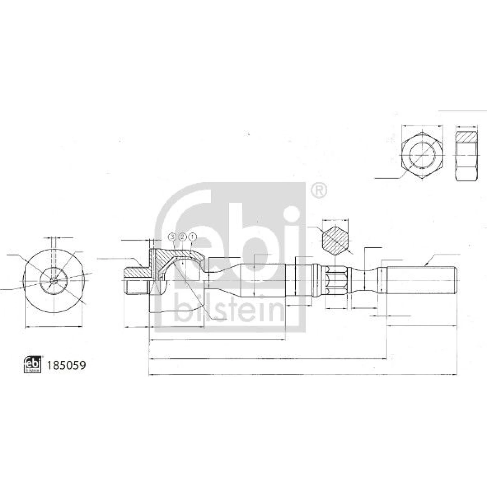 AXIALGELENK, SPURSTANGE FE185059