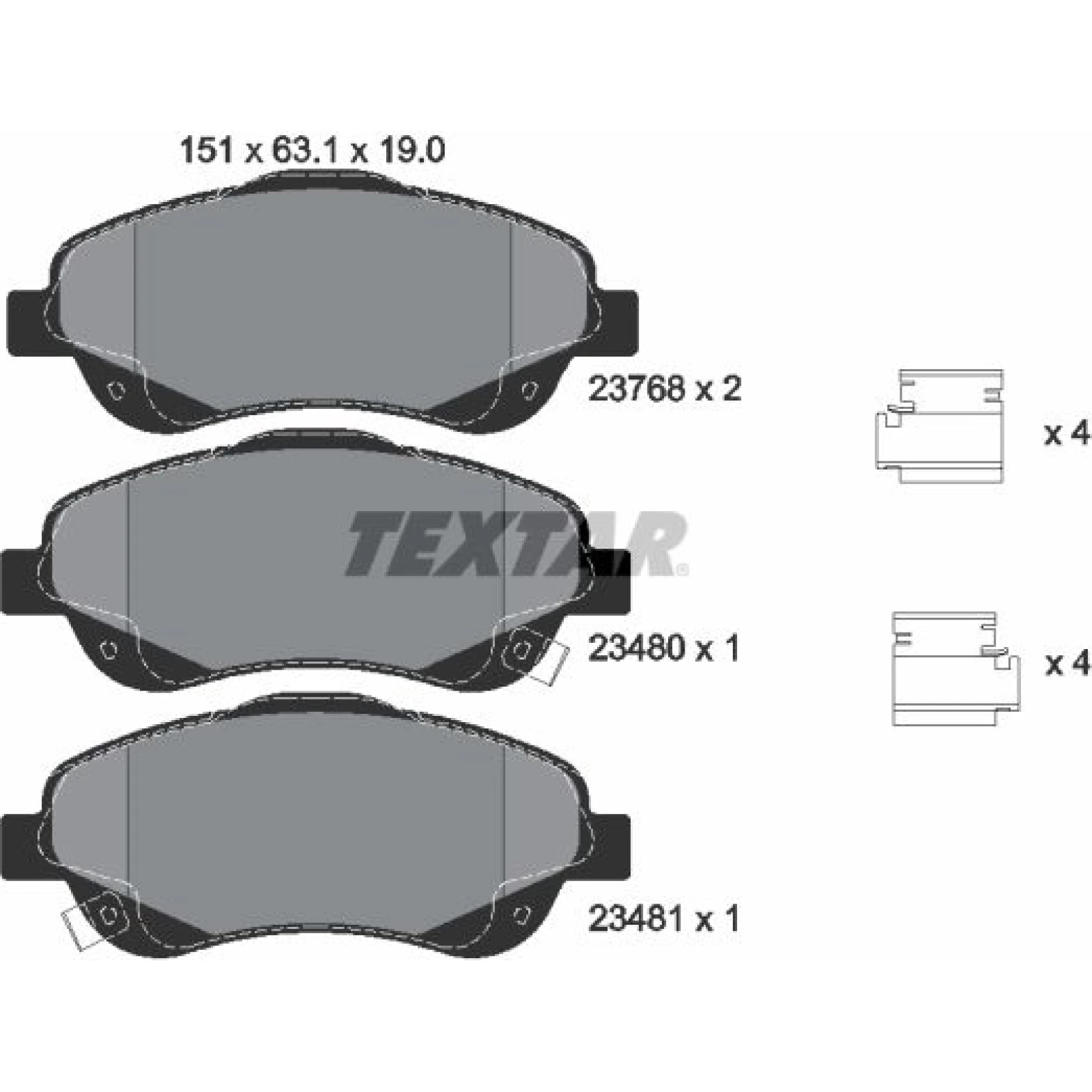 Bremsbelagsatz Toyota P. Avensis 03 2376802