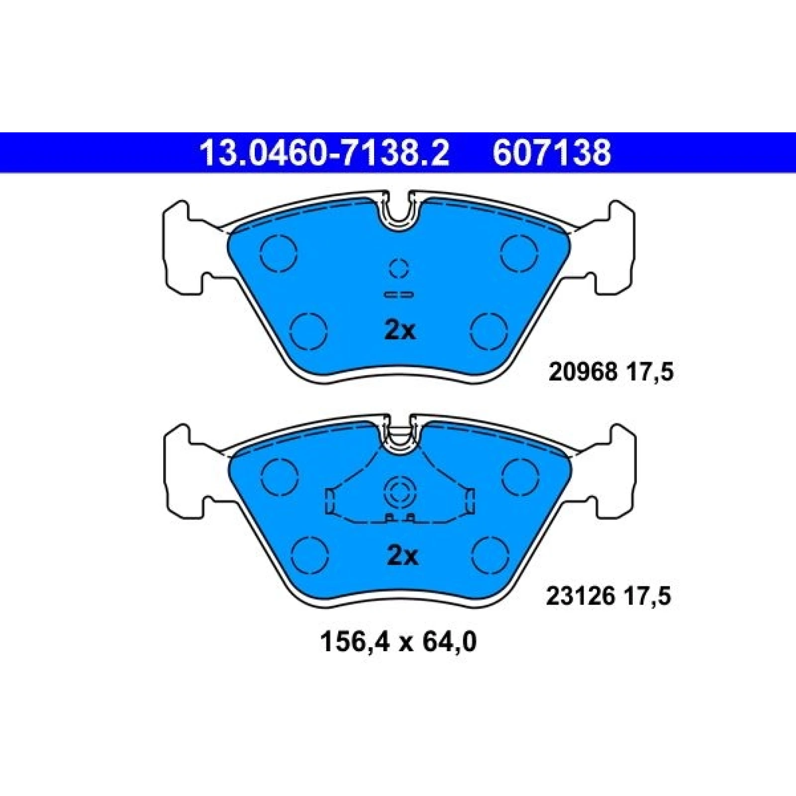 Bremsbelagsatz, Scheibenbremse 13.0460-7138.2