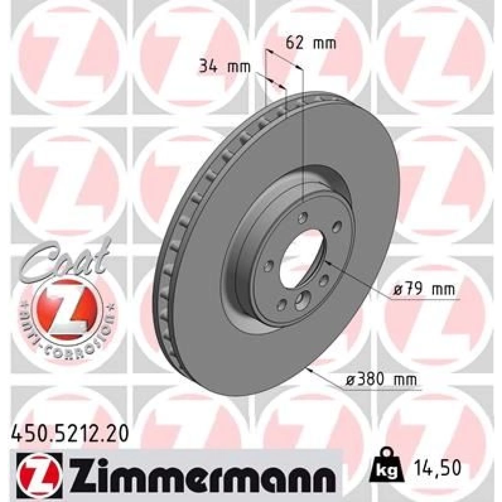 ZIMMERMANN Bremsscheibe 450.5212.20