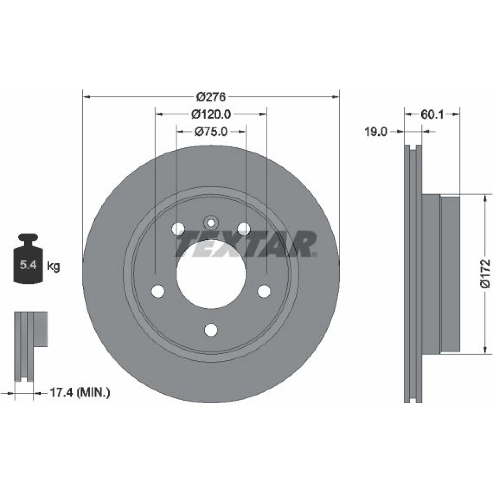Bremsscheibe Bmw T. E46 95 92072403