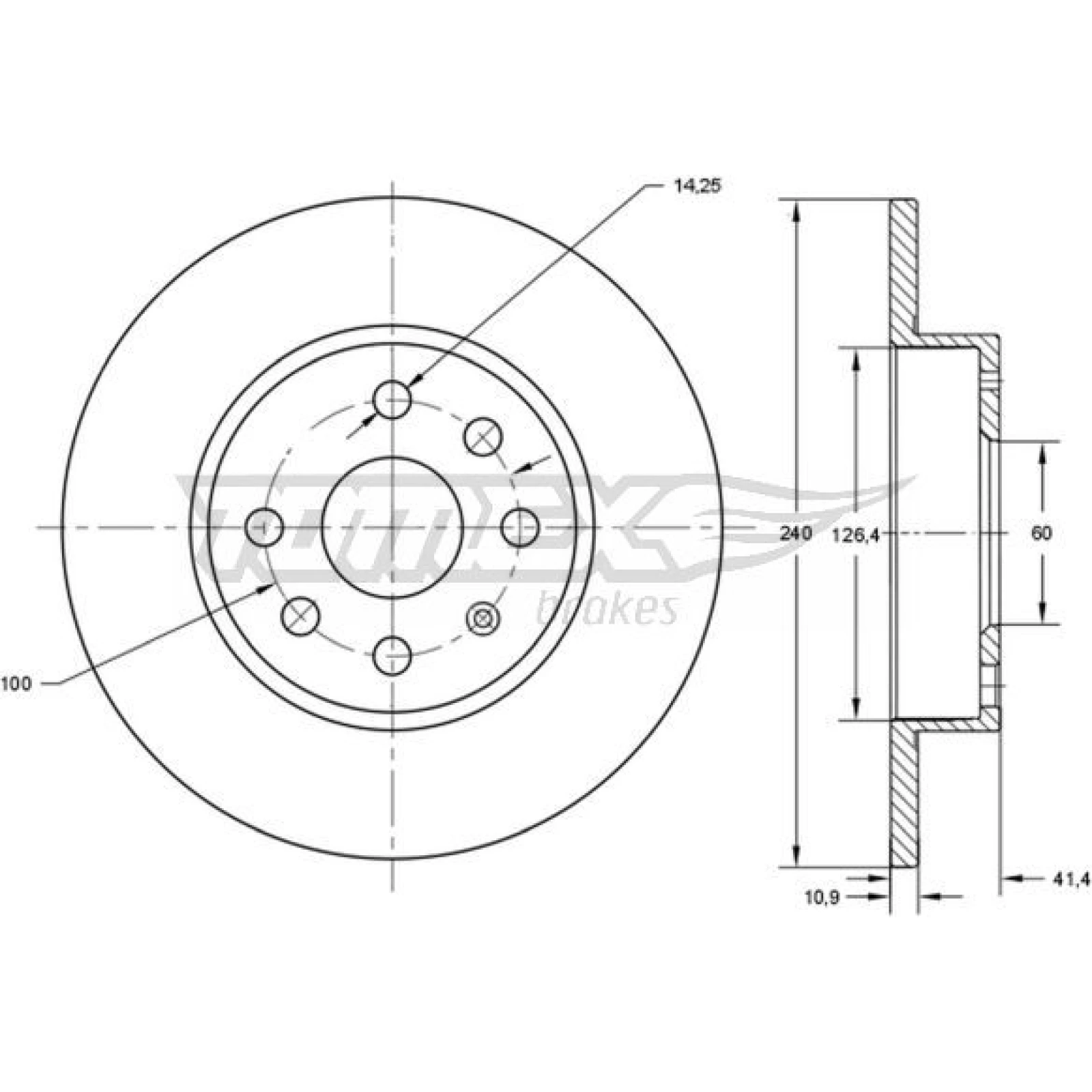 TOMEX brakes Bremsscheibe TX 71-52