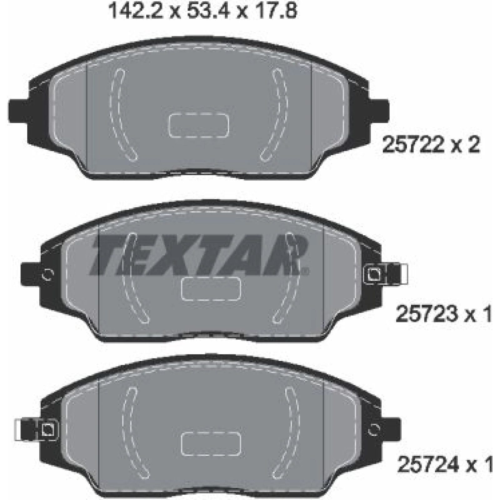 Bremsbelagsatz Chevrolet P. Aveo 1.2-1.8 11 2572201