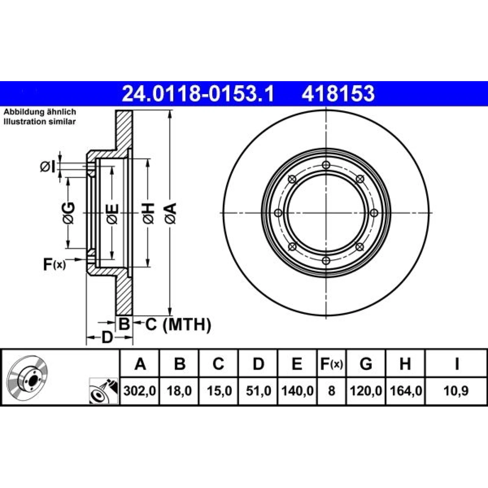 Bremsscheibe 24.0118-0153.1