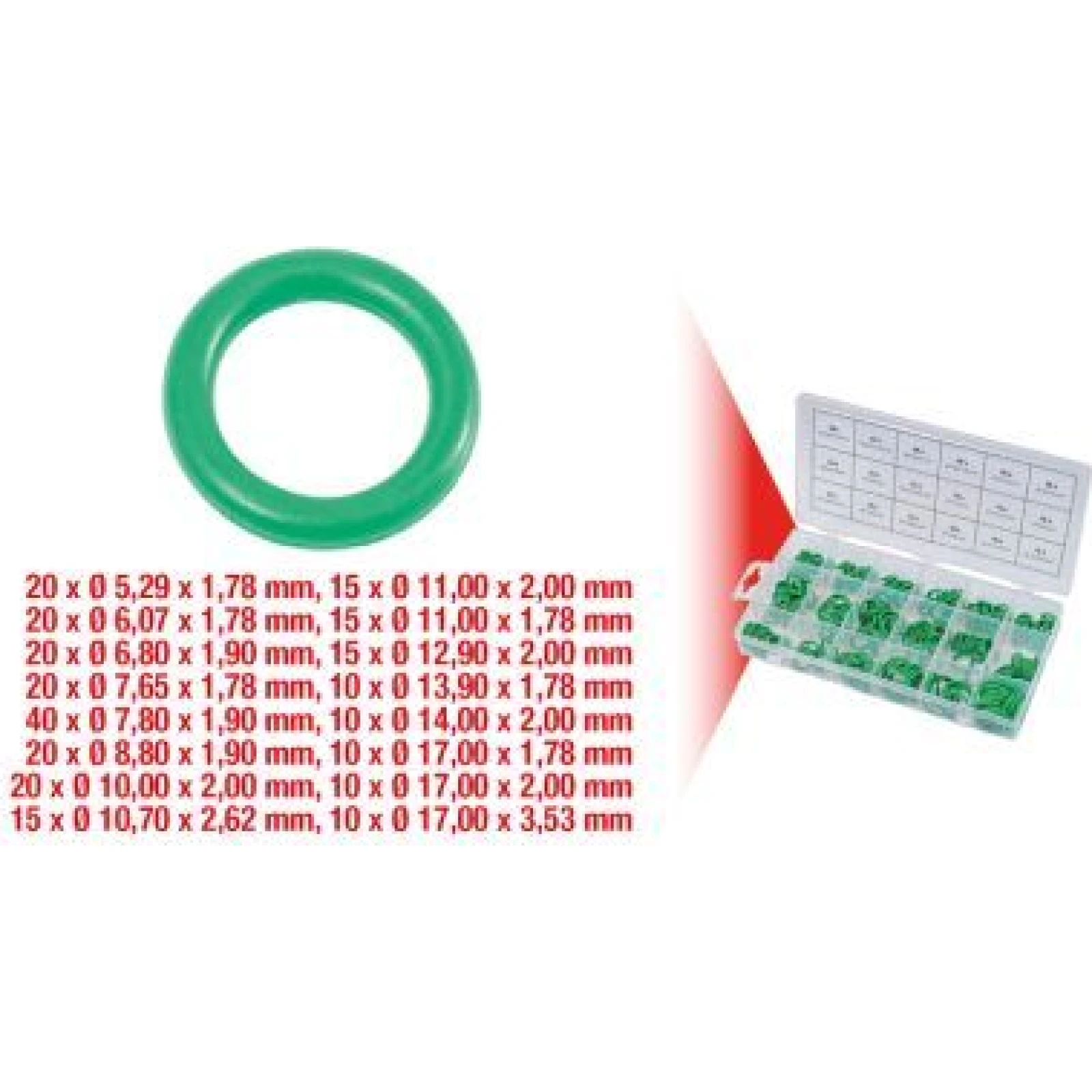 KS TOOLS O-Ring-Satz, für Klimaanlage, HNBR, 270-teilig 970.0340