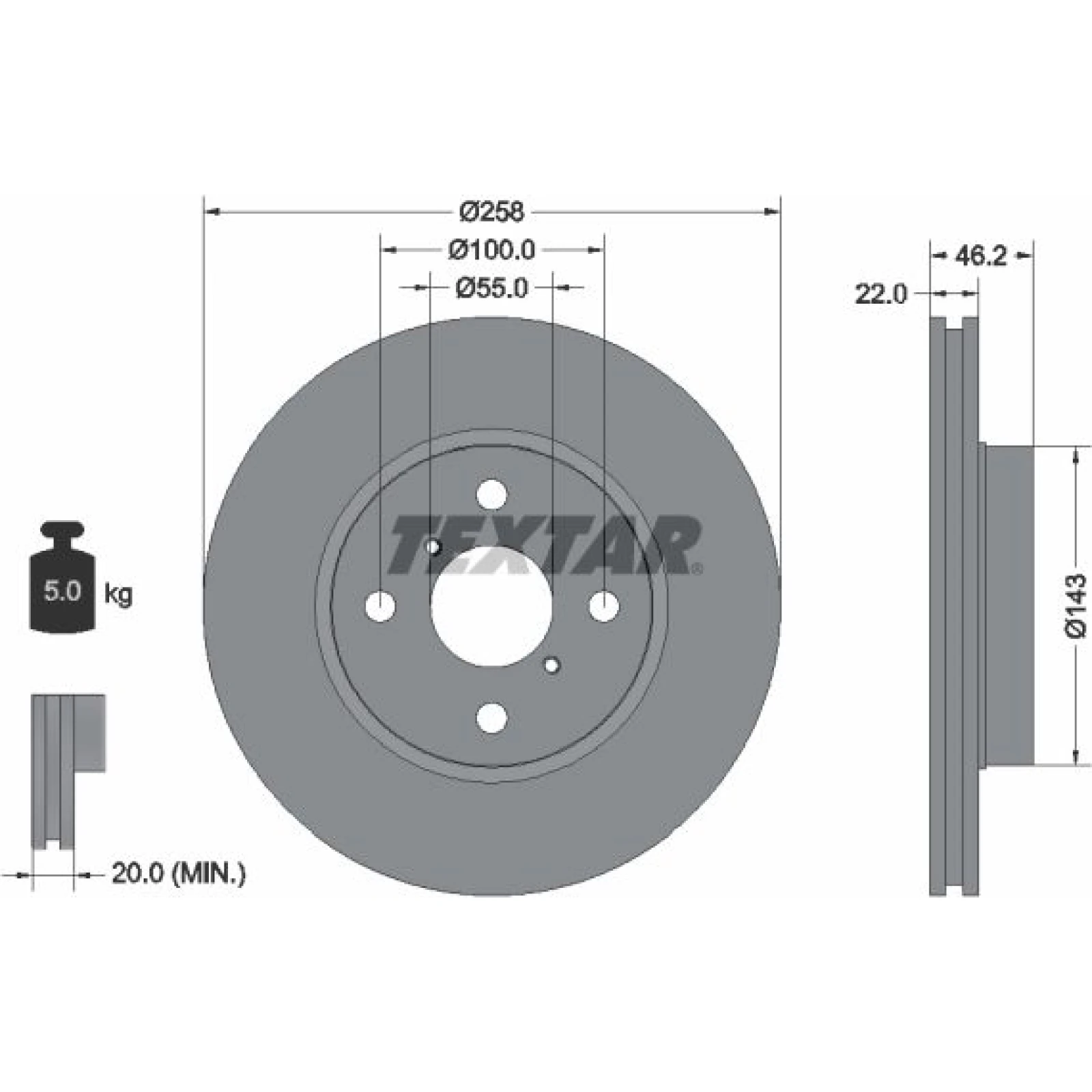 Textar Bremsscheibe 92164203