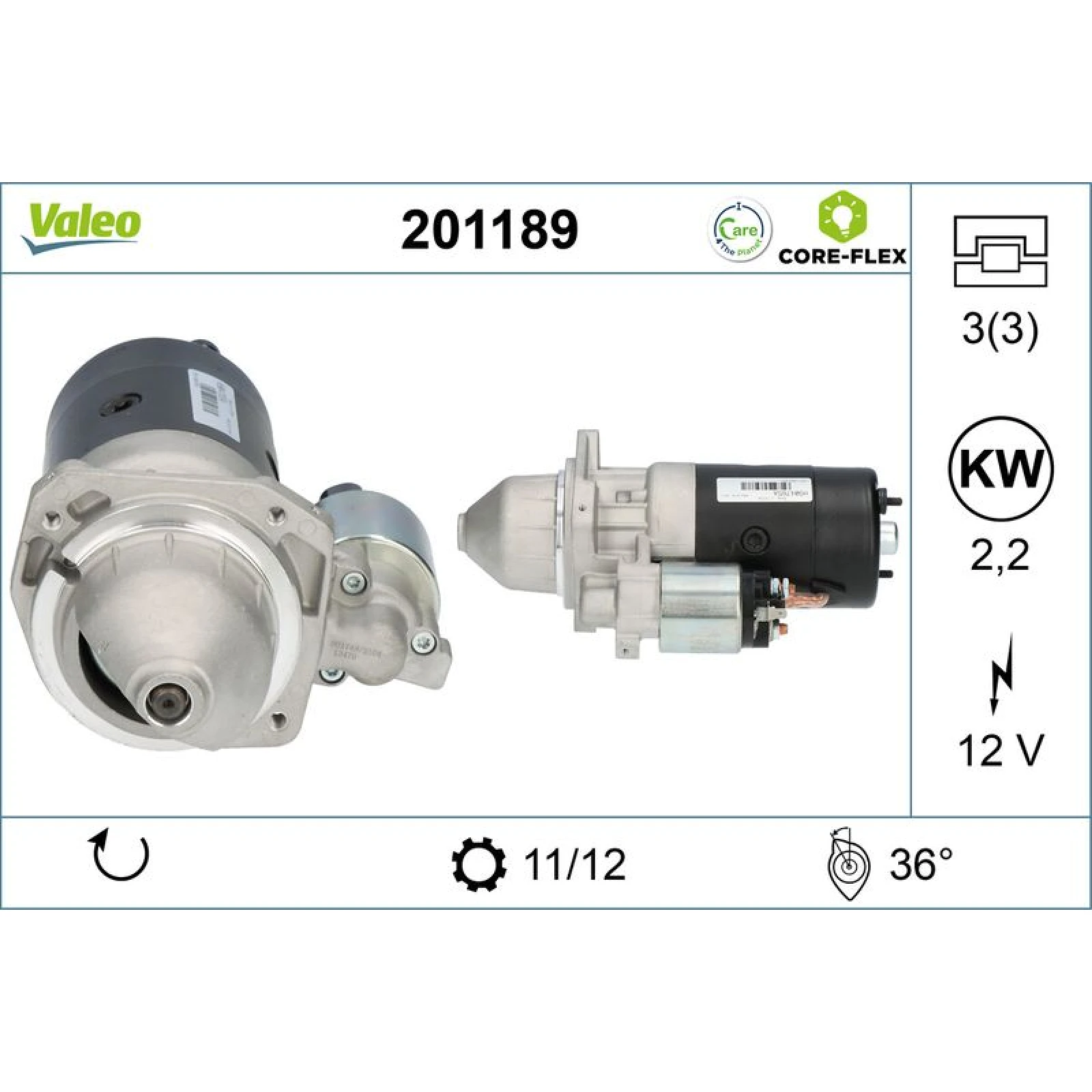 VALEO Anlasser 201189
