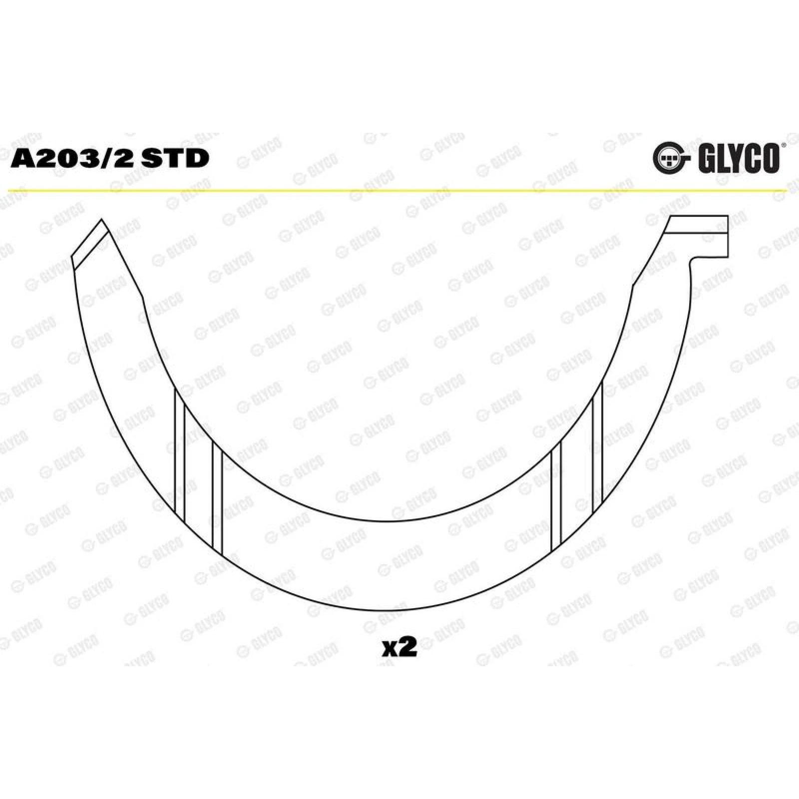 GLYCO Distanzscheibe, Kurbelwelle A203/2 STD