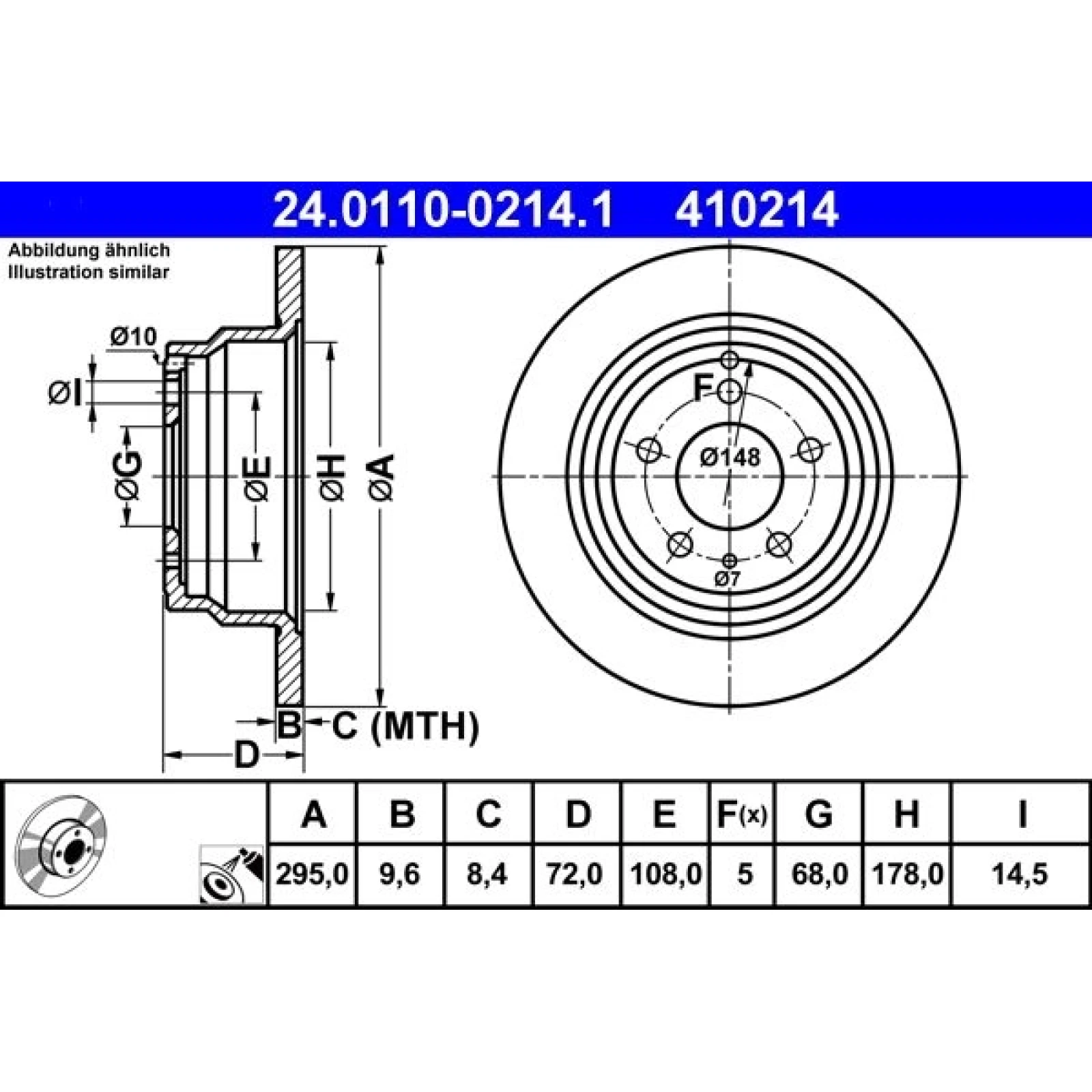 Bremsscheibe Volvo T. C70/S70/V70 97-05 24.0110-0214.1