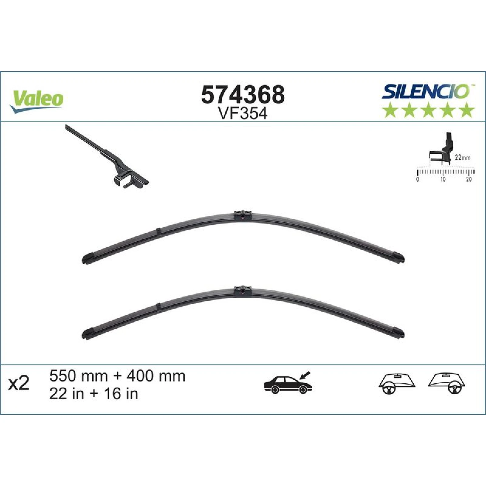 VM354 VALEO Silencio X.TRM Wischer 574368