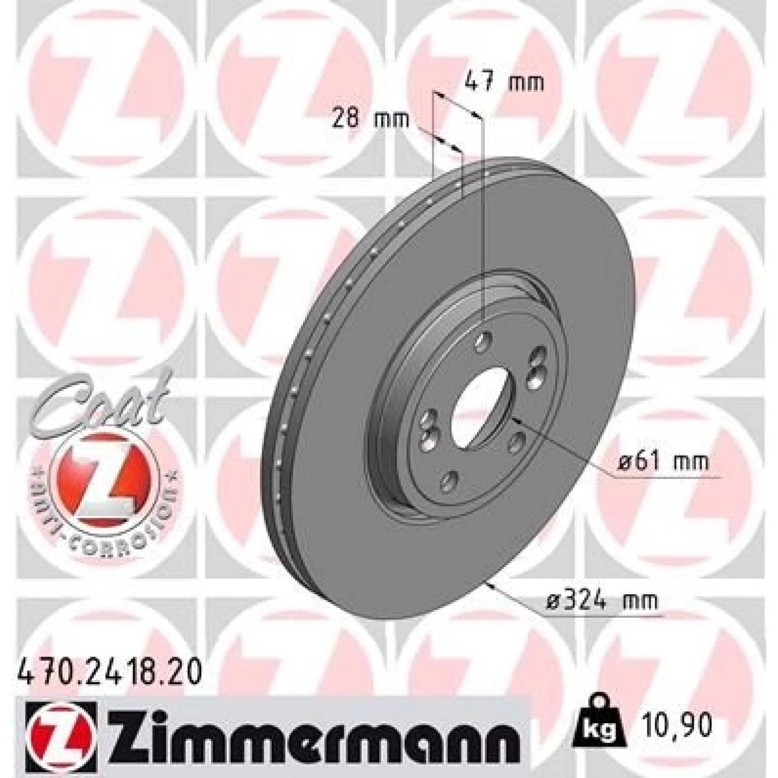 ZIMMERMANN Bremsscheibe 470.2418.20
