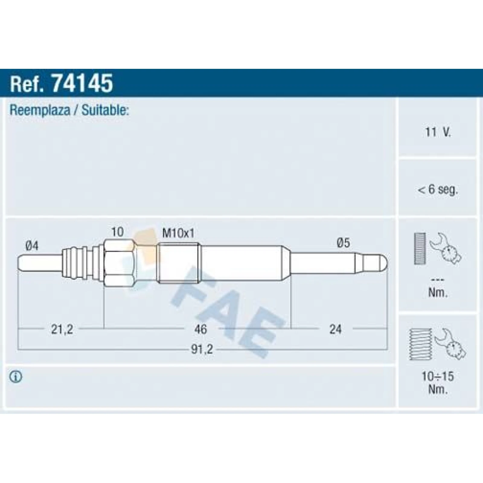 74145 FAE Glühkerze 74145