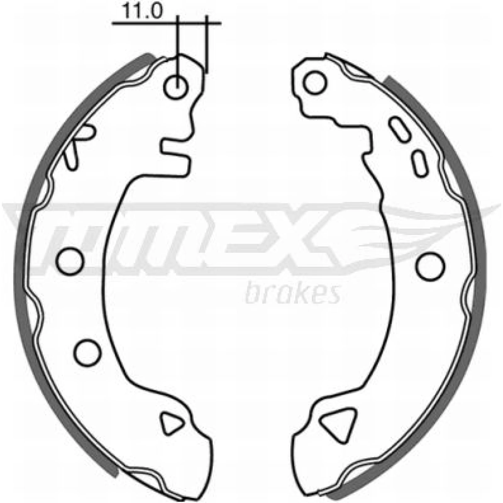 TOMEX brakes Bremsbackensatz TX 21-02