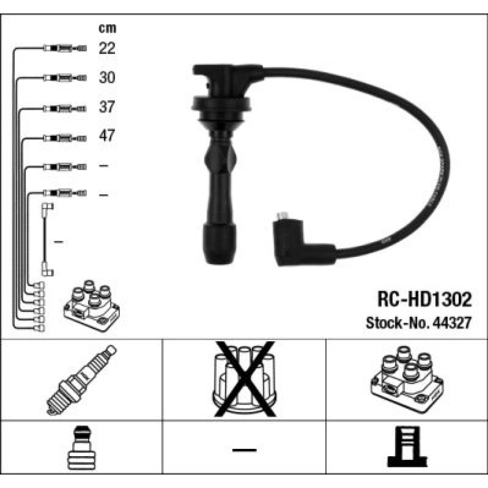 RC-HD1302 NGK - Zündkabelsatz 44327
