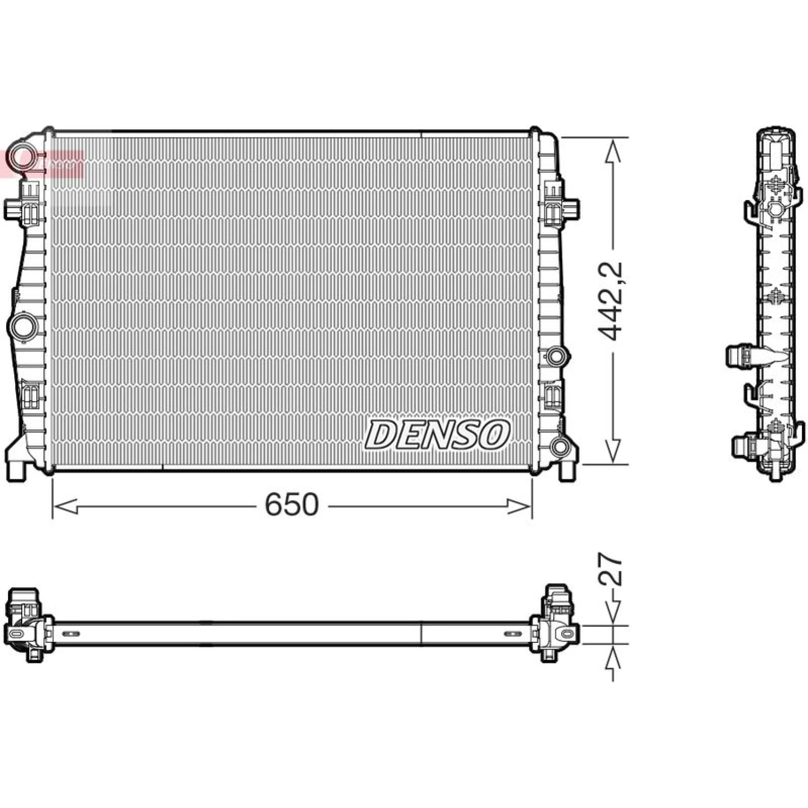 DENSO Kühler, Motorkühlung DRM32058