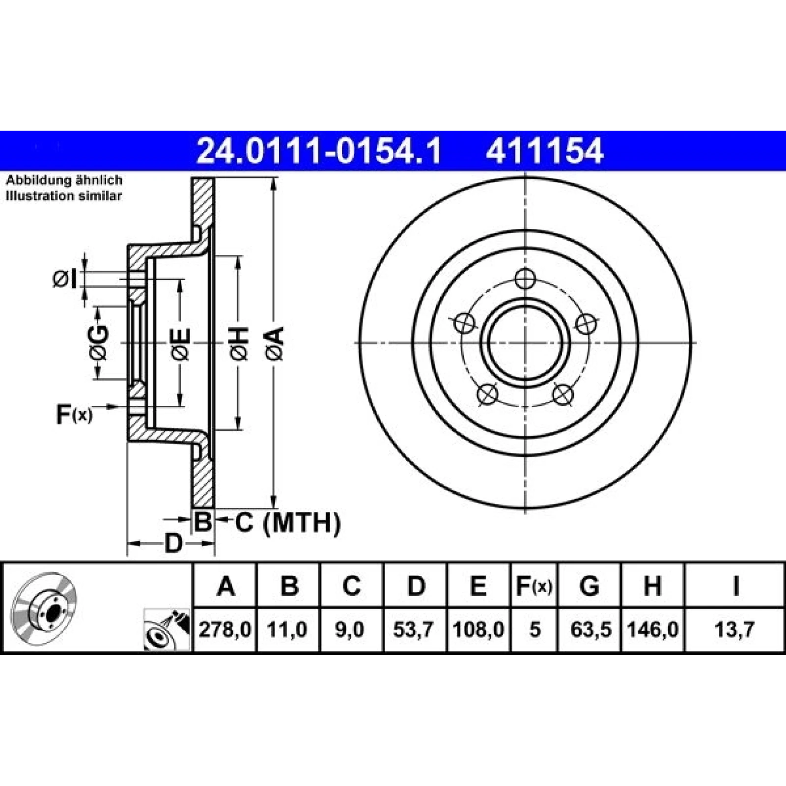 Bremsscheibe 24.0111-0154.1