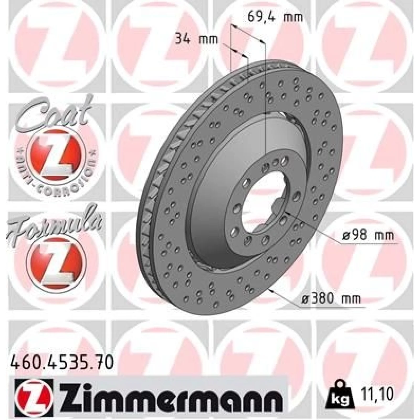 ZIMMERMANN Bremsscheibe 460.4535.70