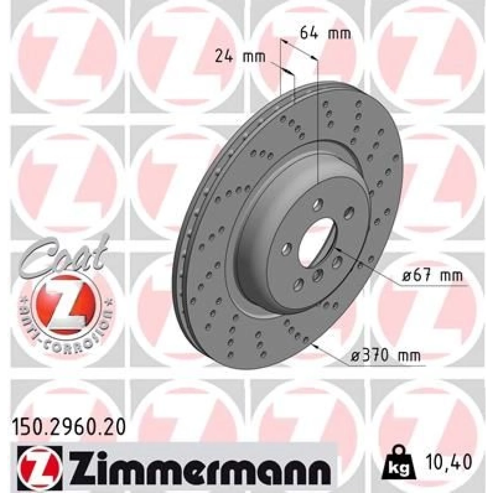 ZIMMERMANN Bremsscheibe 150.2960.20