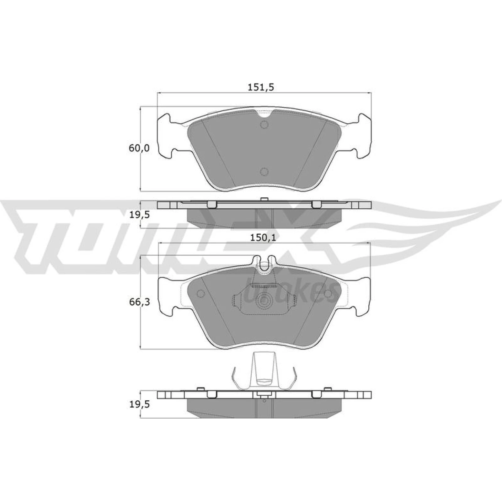 TOMEX brakes Bremsbelagsatz, Scheibenbremse TX 11-47