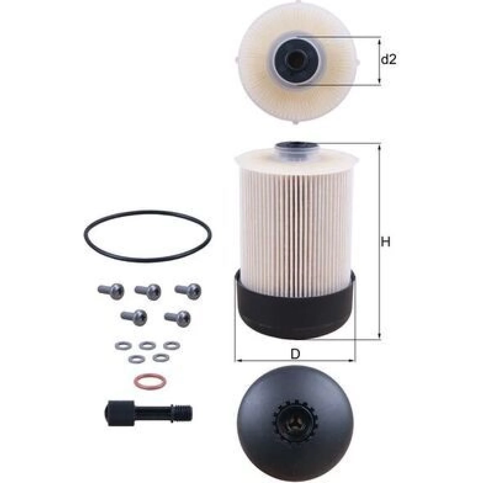 MAHLE Kraftstofffilter KX 338/22D