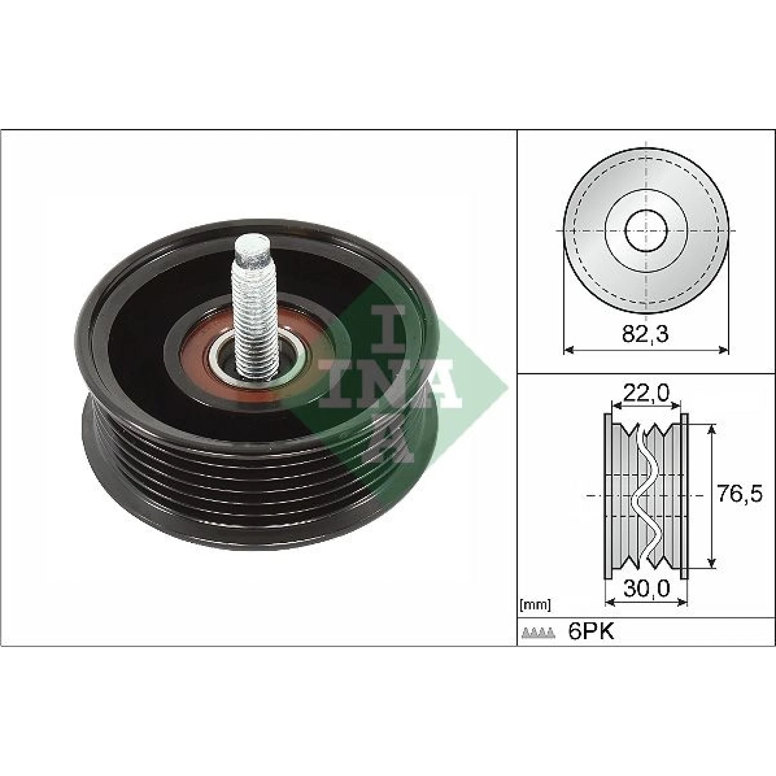 Umlenk-/Führungsrolle, Keilrippenriemen 532 0922 10