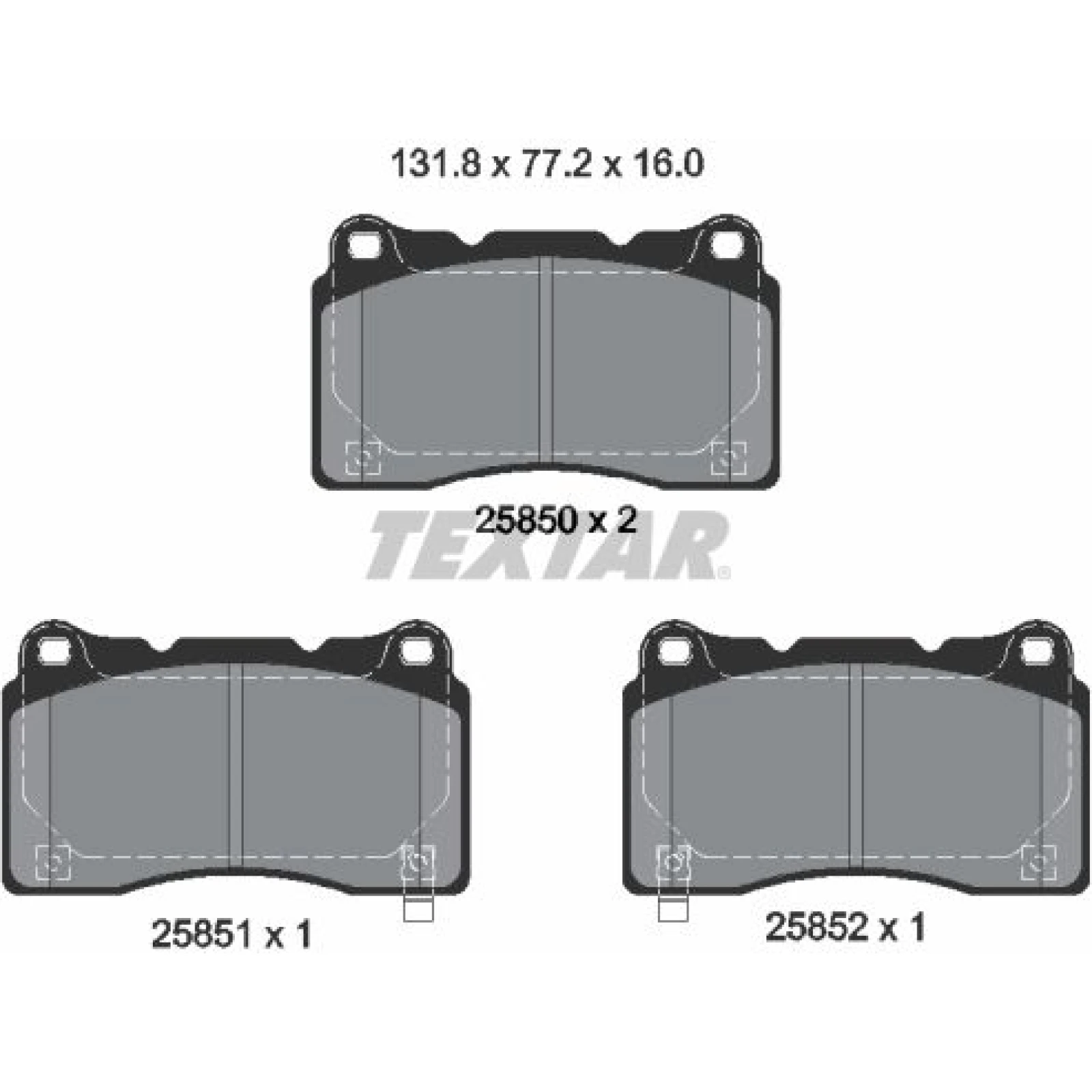 Textar Bremsbelagsatz 2585001