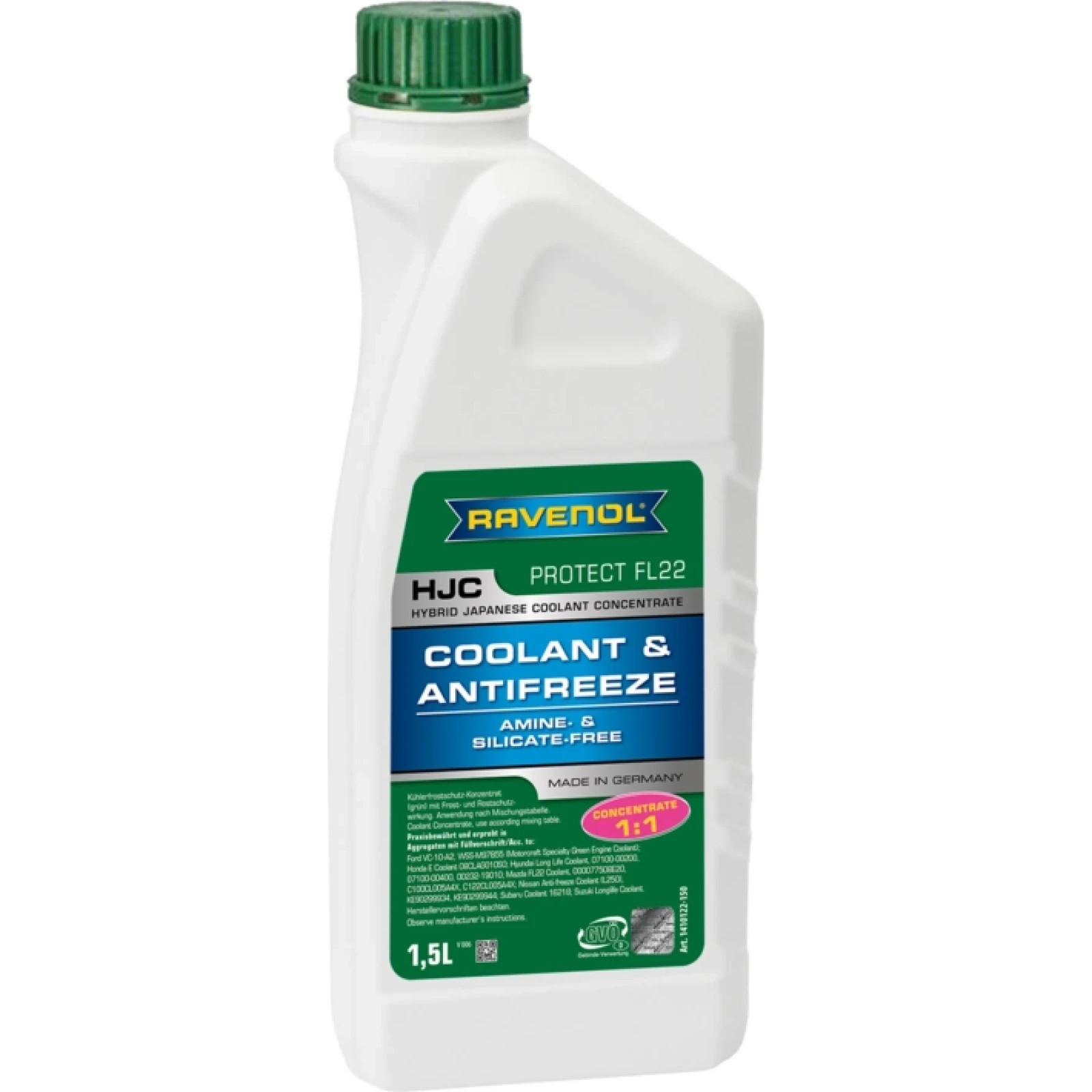 RAVENOL Kühlerfrostschutz HJC Concentrate Protect FL22 1,5 Liter 1410122-150-01-999