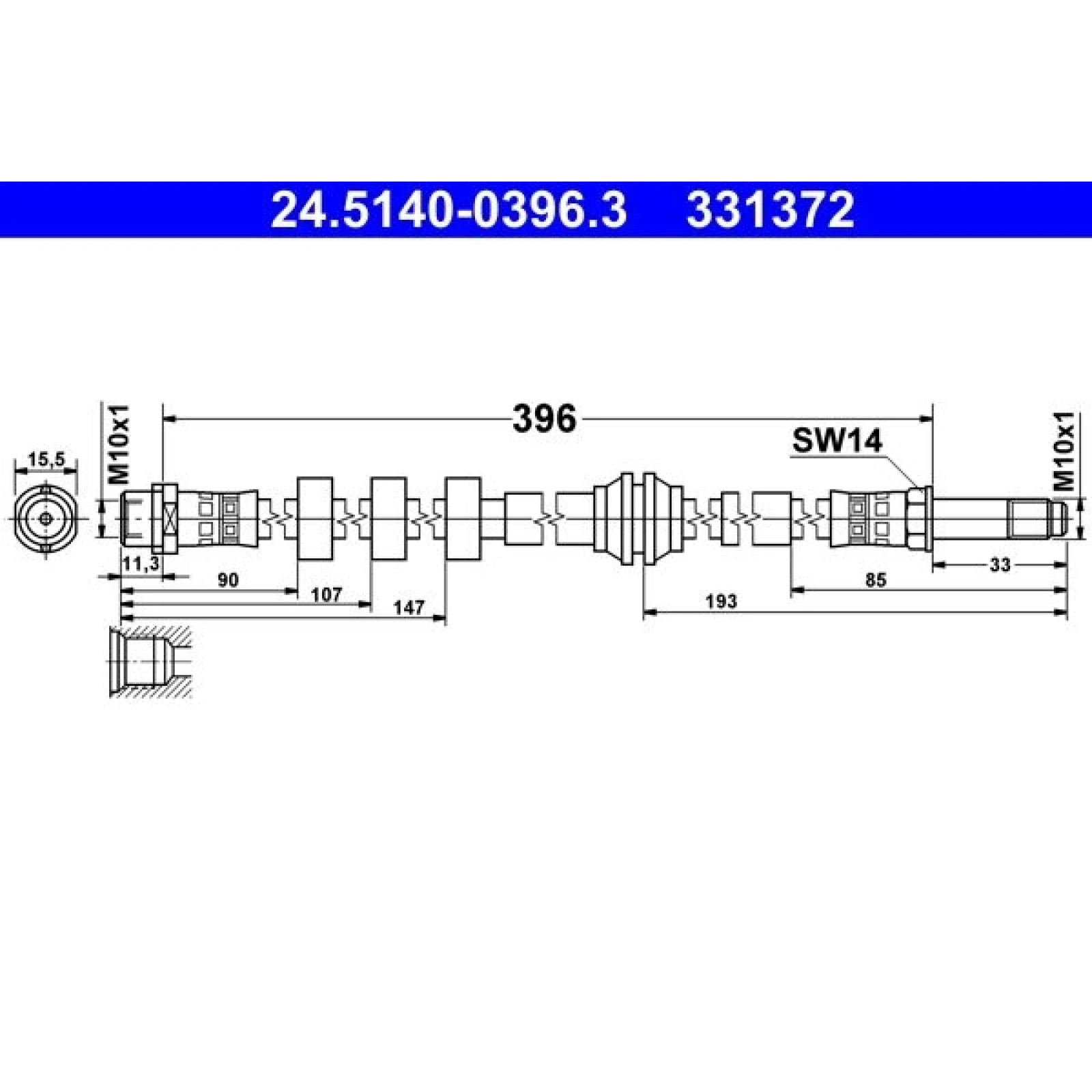 Bremsschlauch 24.5140-0396.3