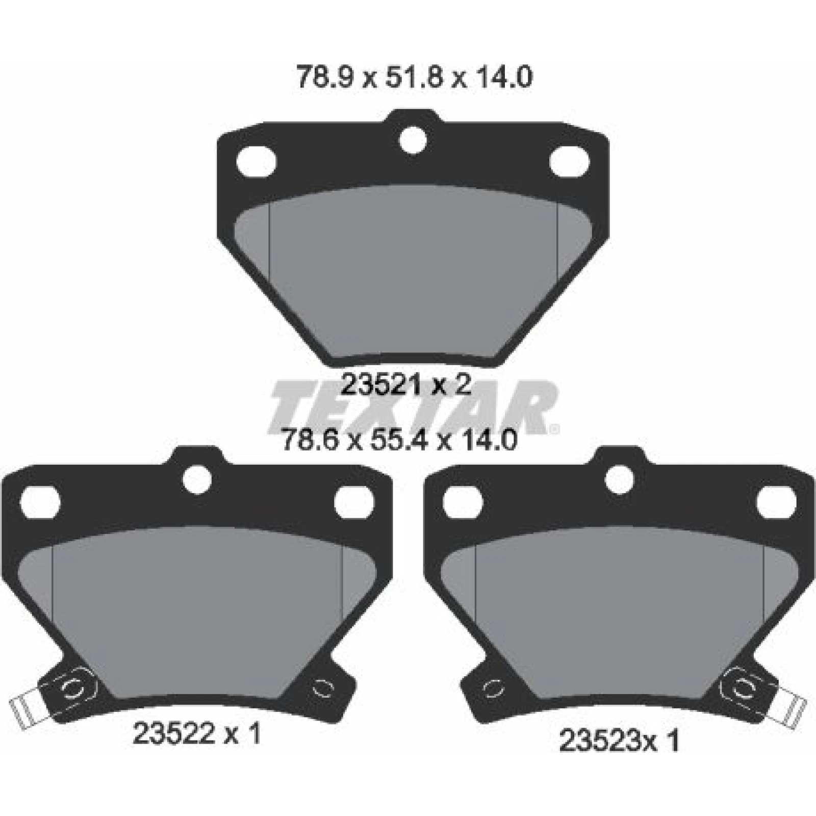 Bremsbelagsatz Toyota T. Corolla 02-/Yaris 99-/Prius 00 2352101