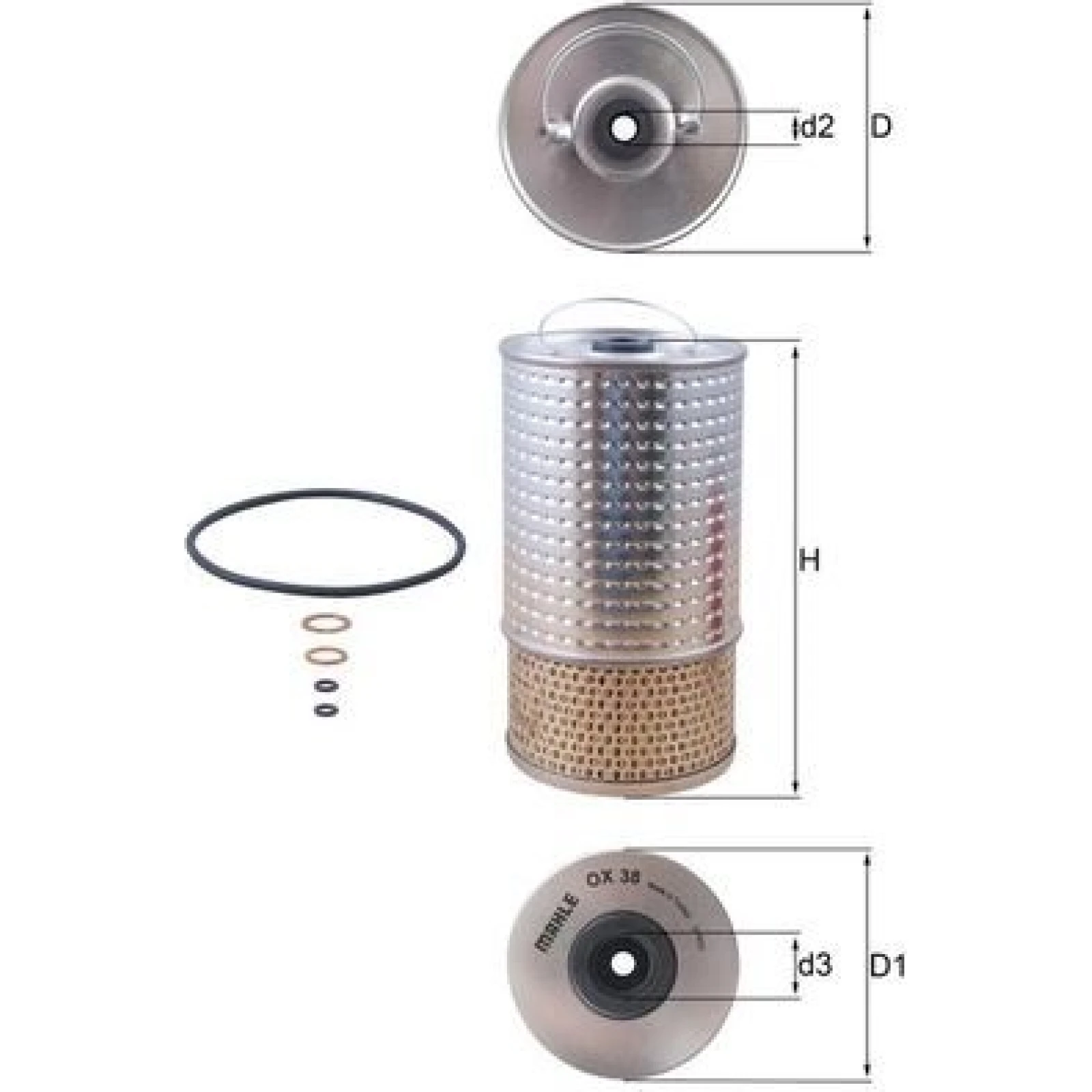 MAHLE Ölfilter OX 38D