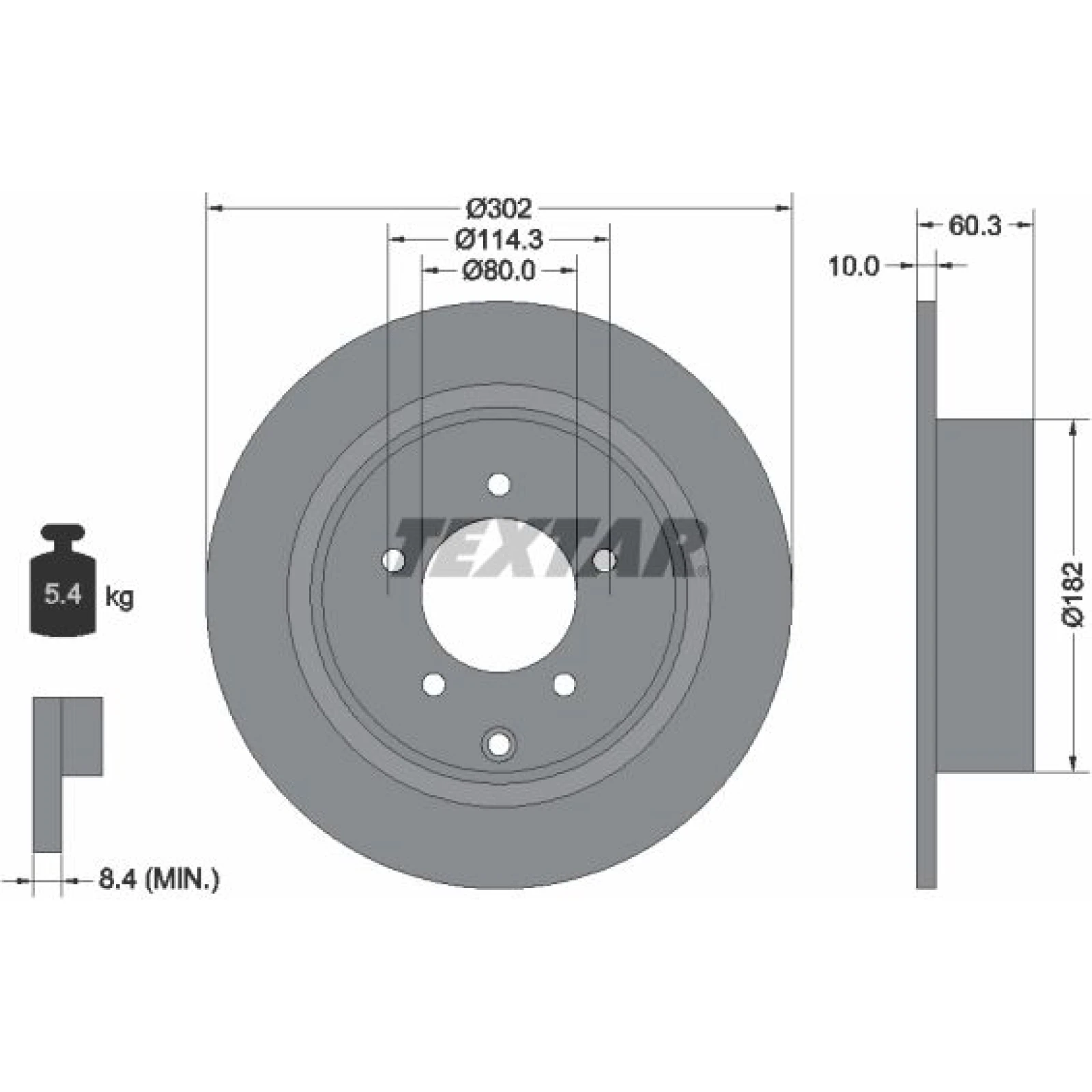 Textar Bremsscheibe Jeep T. Compass/Patriot 06-/Dodge 92177303