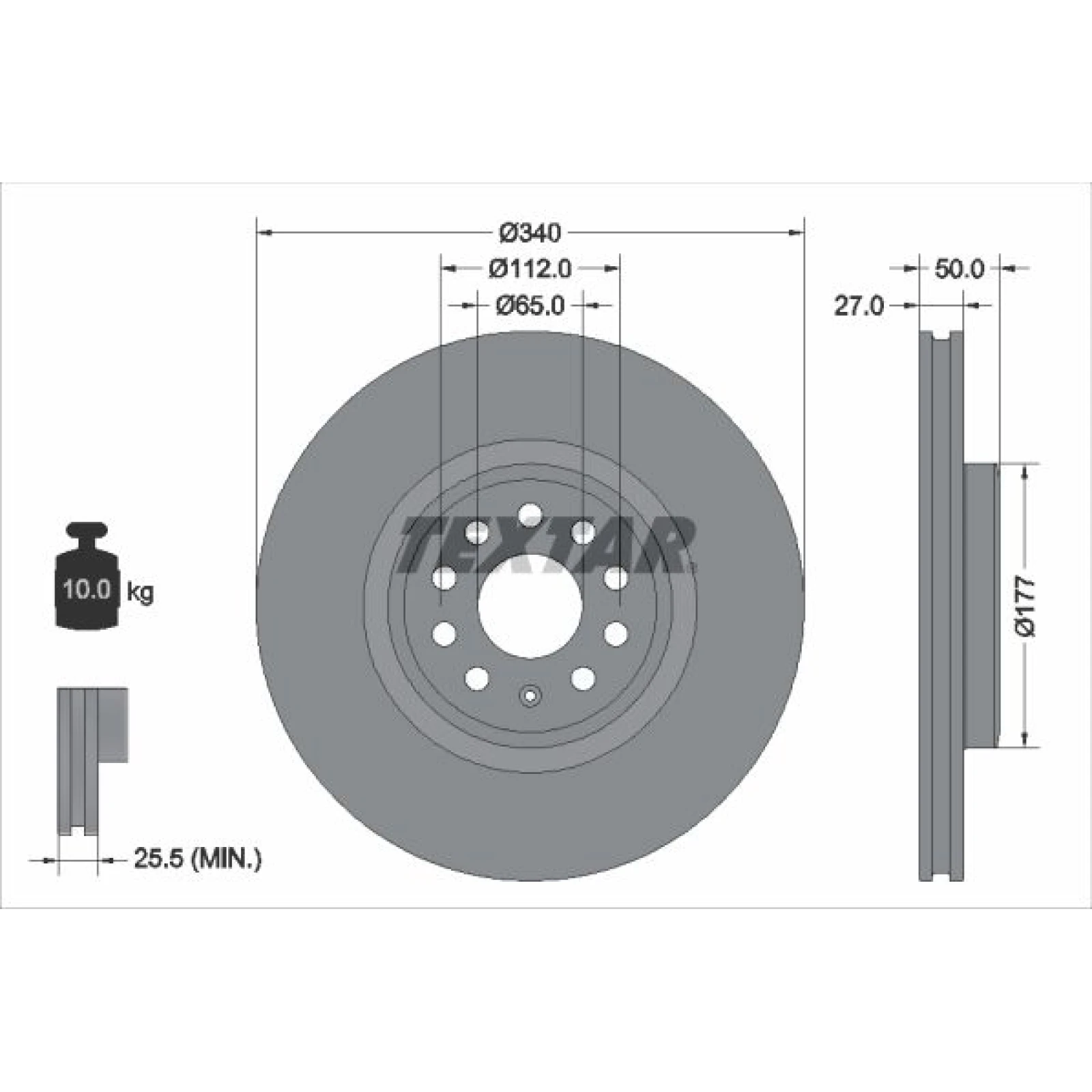 Textar Bremsscheibe 92337405
