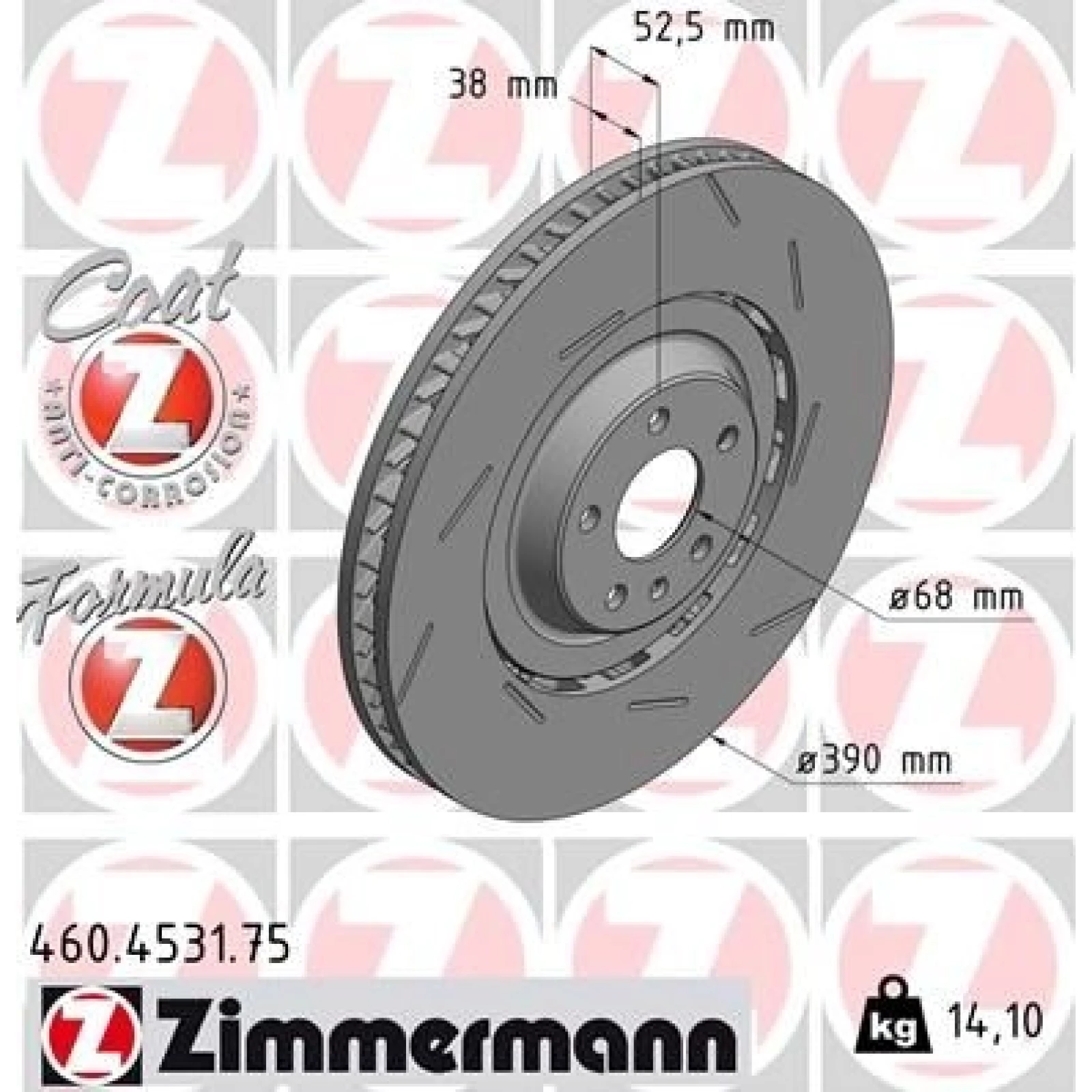 ZIMMERMANN Bremsscheibe 460.4531.75
