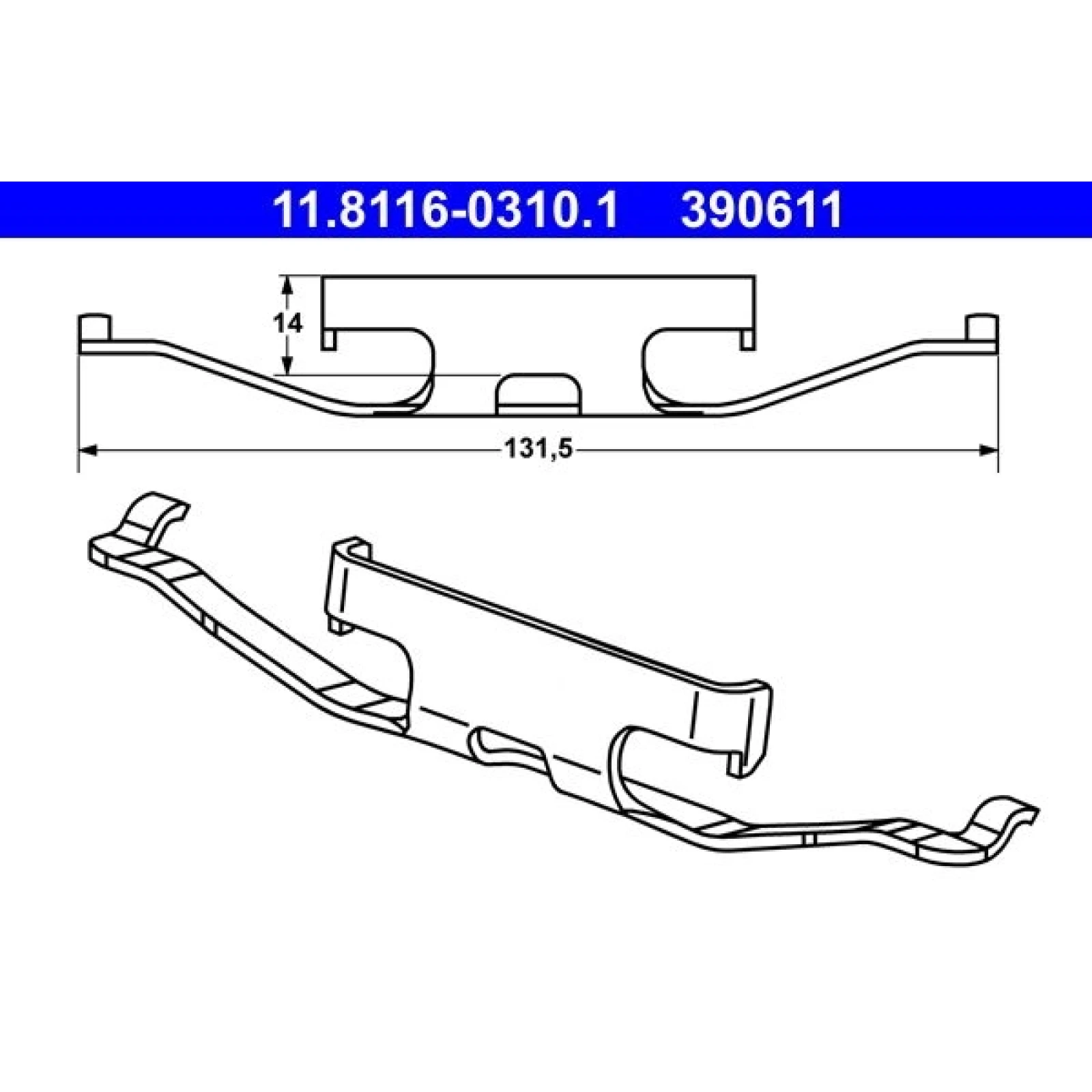 Feder, Bremssattel 11.8116-0310.1