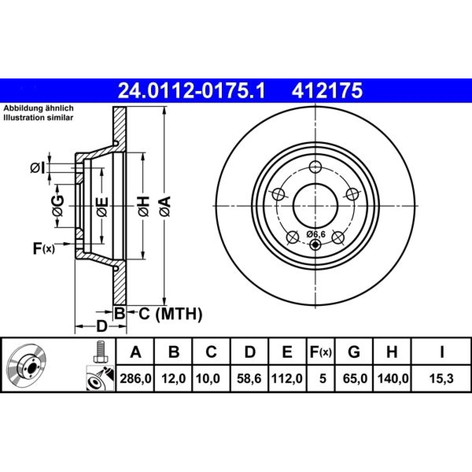 Bremsscheibe 24.0112-0175.1