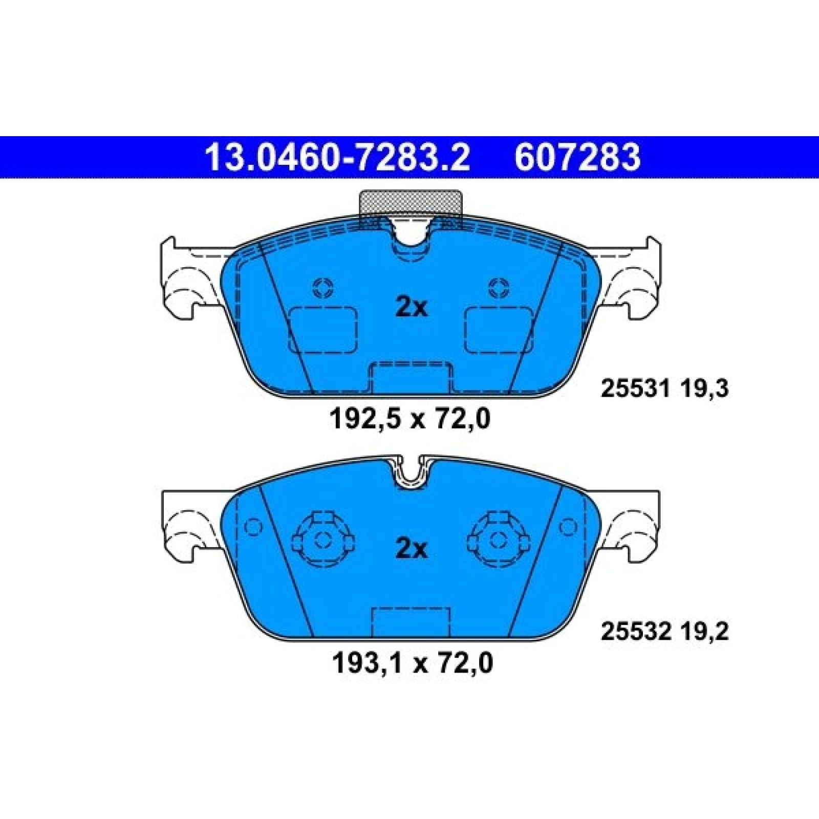 Bremsbelagsatz Db P. W166/X166 Gl/Ml 4-Matic 11 13.0460-7283.2