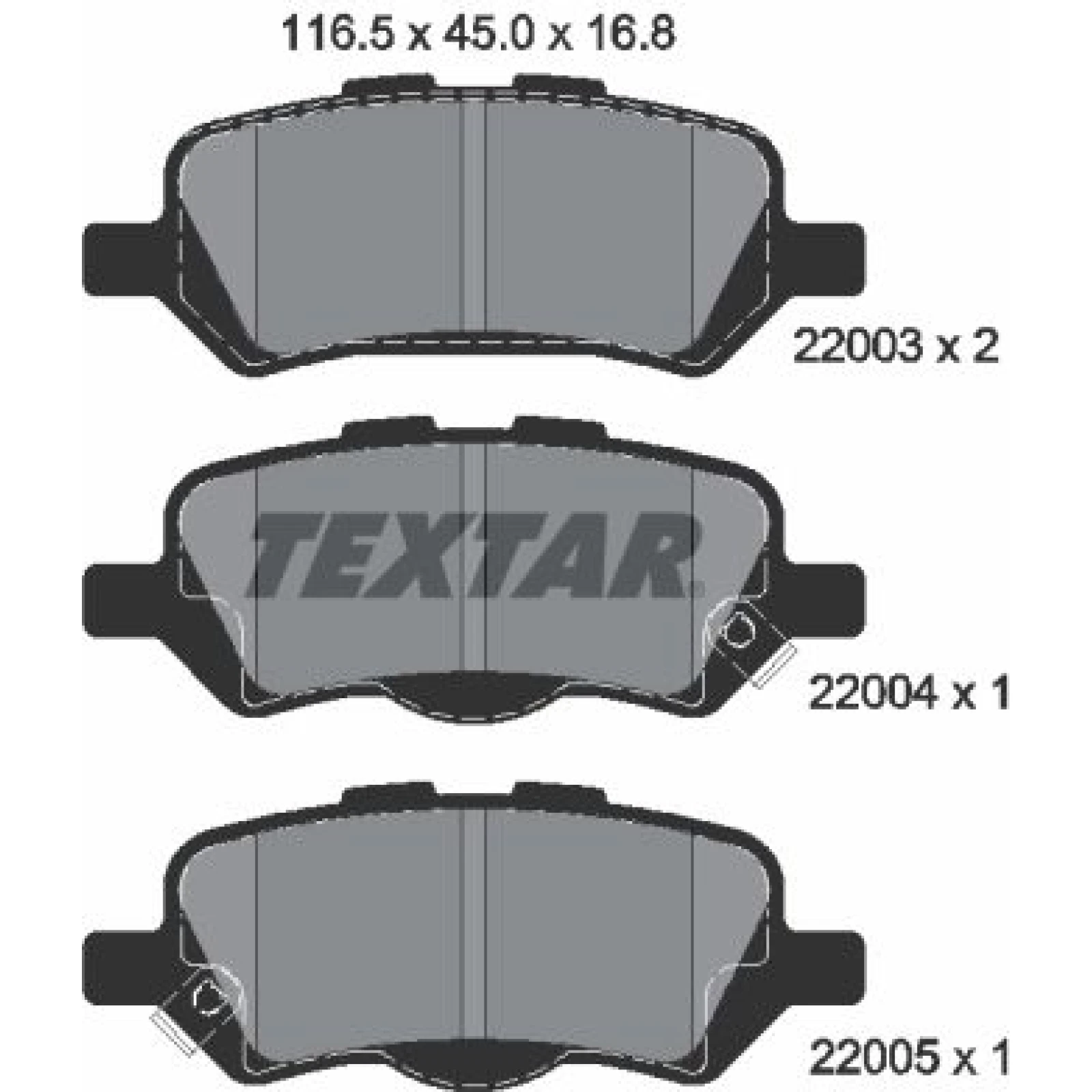 Textar Bremsbelagsatz 2200301
