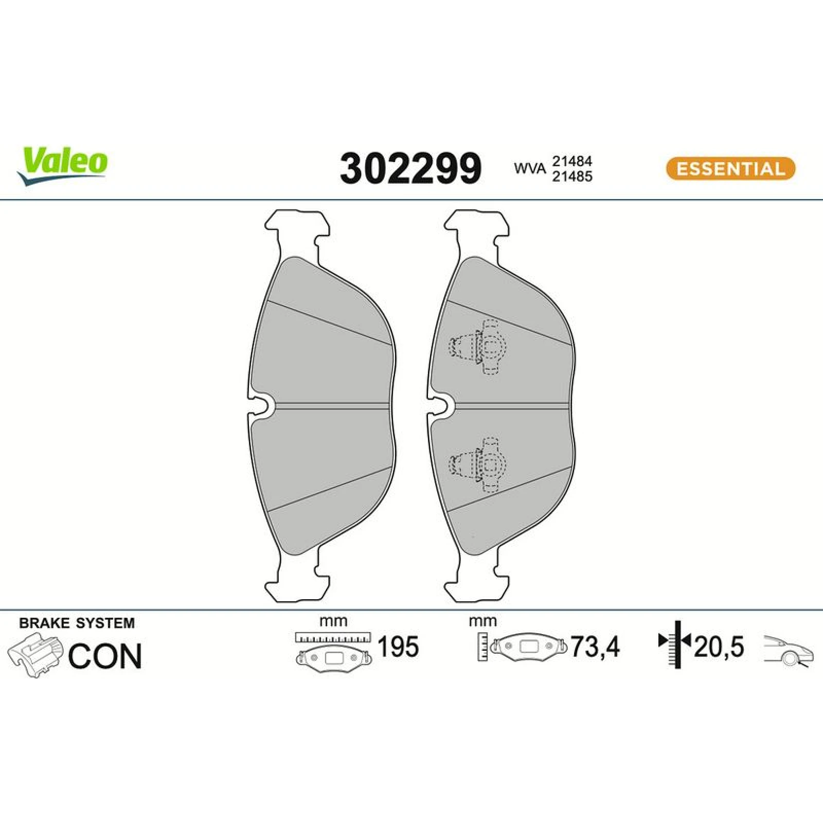 VALEO Hebel 182056
