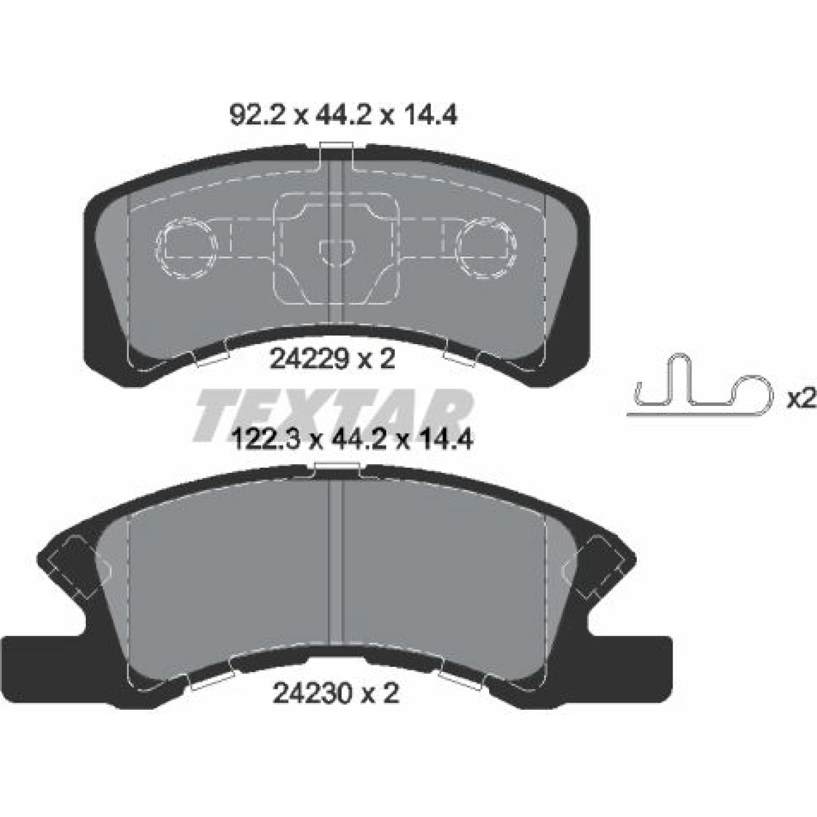 Bremsbelagsatz Daihatsu P. Charade/Cuore/Trevis 1.0 03 2422901