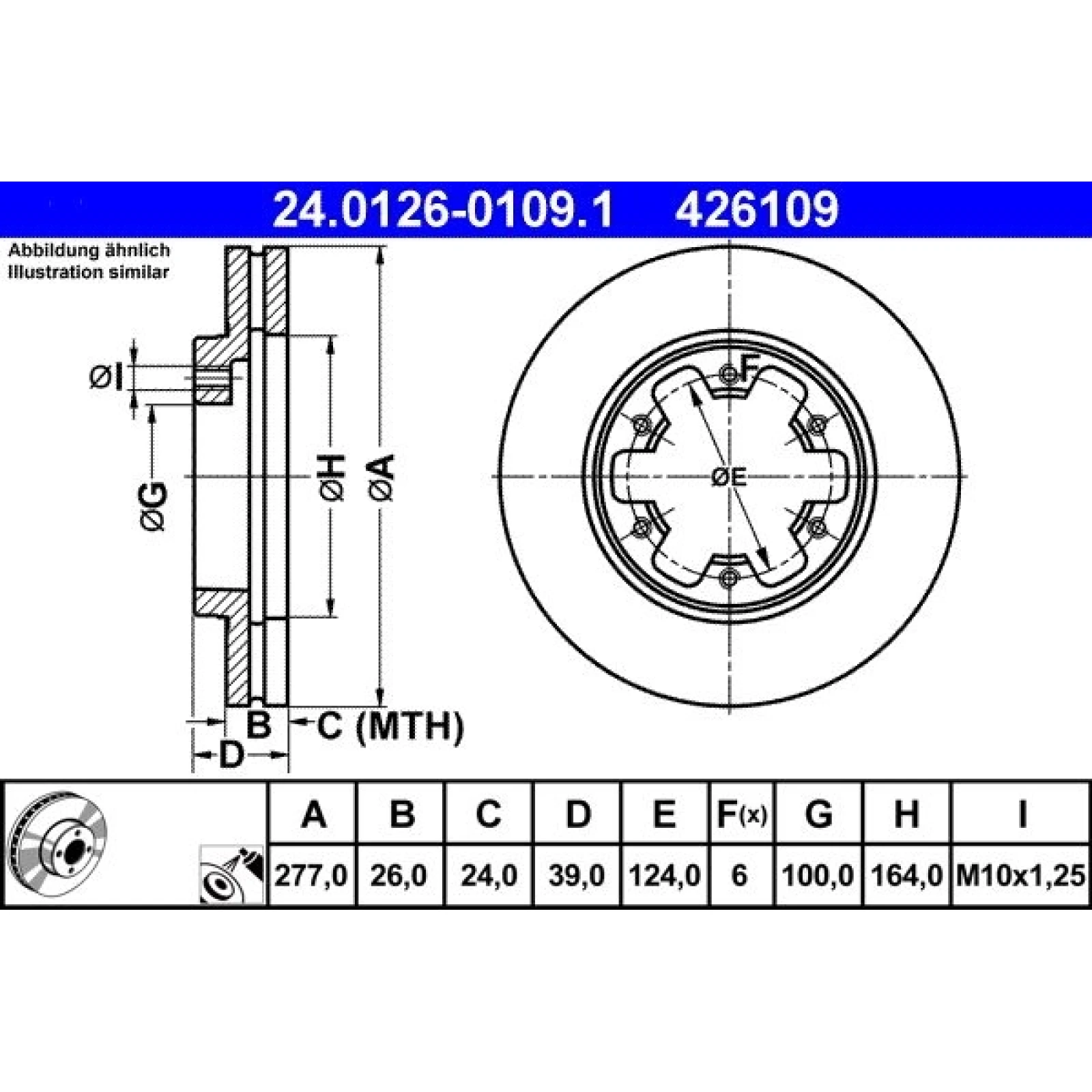 Bremsscheibe 24.0126-0109.1