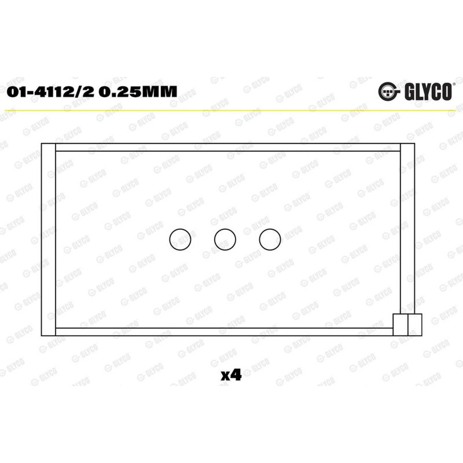 01-4112/2 0.25mm GLYCO Pleuellager 01-4112/2 0.25mm
