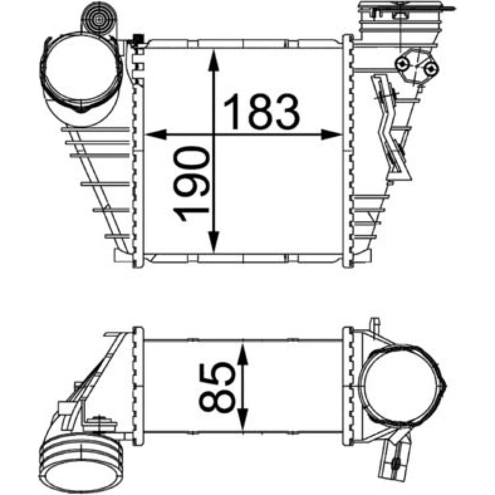 MAHLE Ladeluftkühler CI 299 000S