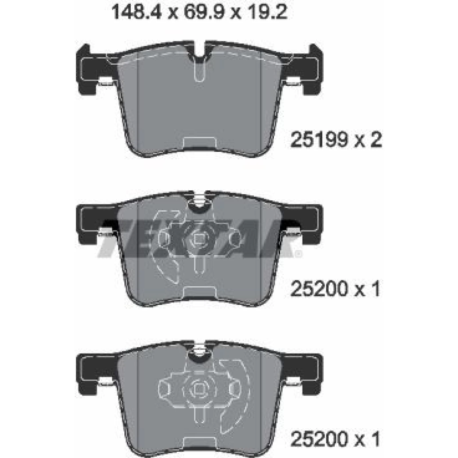 Bremsbelagsatz Bmw P. F25 X3 10-/F30 320-335 11 2519901